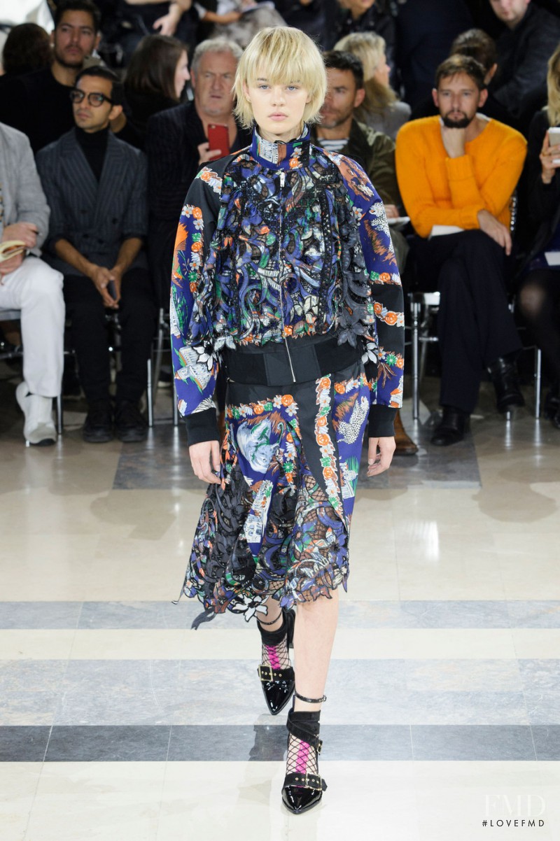 Celine Bouly featured in  the Sacai fashion show for Spring/Summer 2016