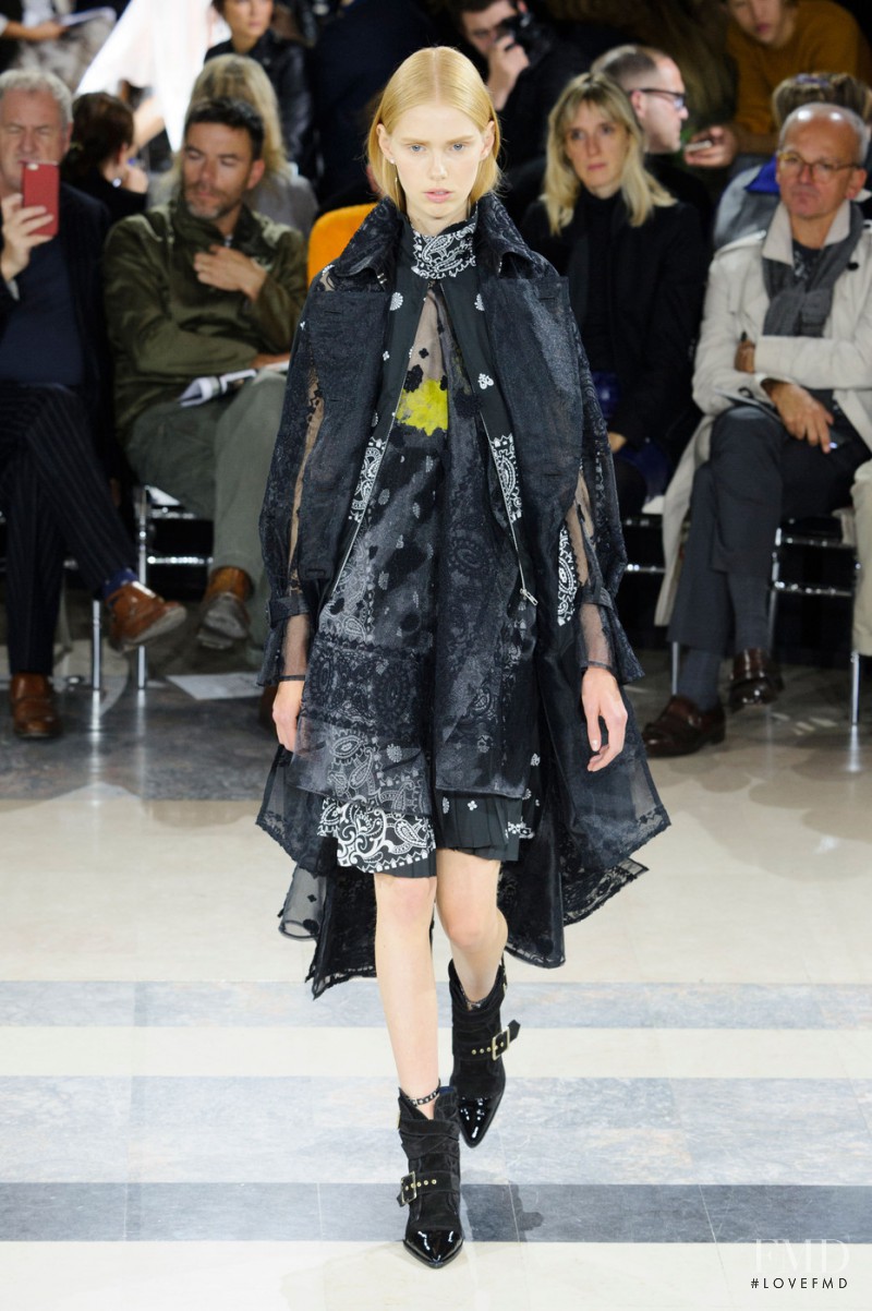 Lululeika Ravn Liep featured in  the Sacai fashion show for Spring/Summer 2016