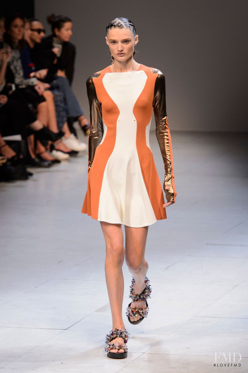 Olivia Jansing featured in  the Esteban Cortazar fashion show for Spring/Summer 2016