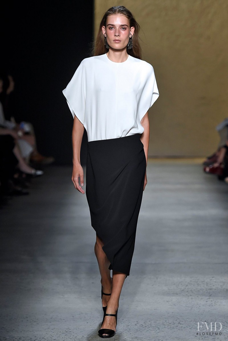 Vera Van Erp featured in  the Narciso Rodriguez fashion show for Spring/Summer 2016