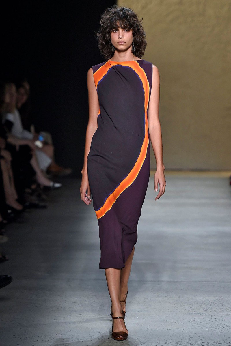 Mica Arganaraz featured in  the Narciso Rodriguez fashion show for Spring/Summer 2016