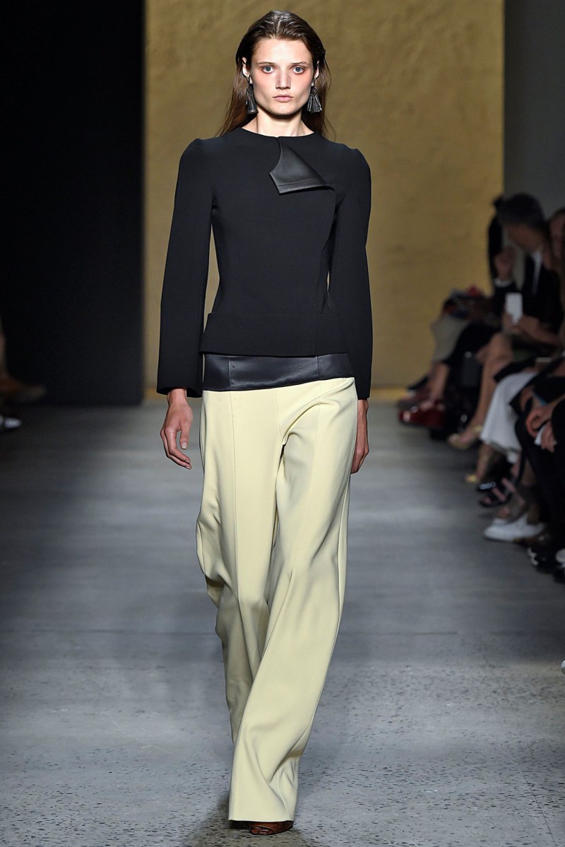 Olivia Jansing featured in  the Narciso Rodriguez fashion show for Spring/Summer 2016