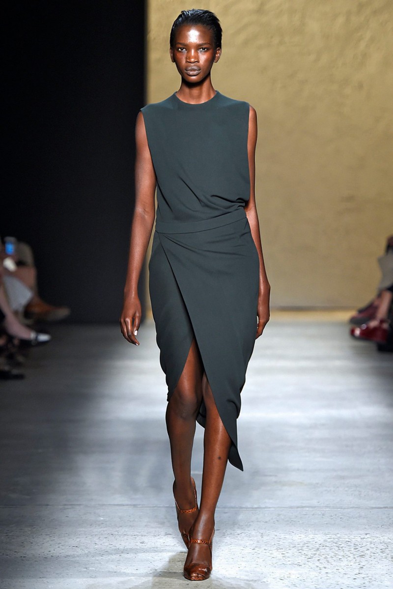 Aamito Stacie Lagum featured in  the Narciso Rodriguez fashion show for Spring/Summer 2016