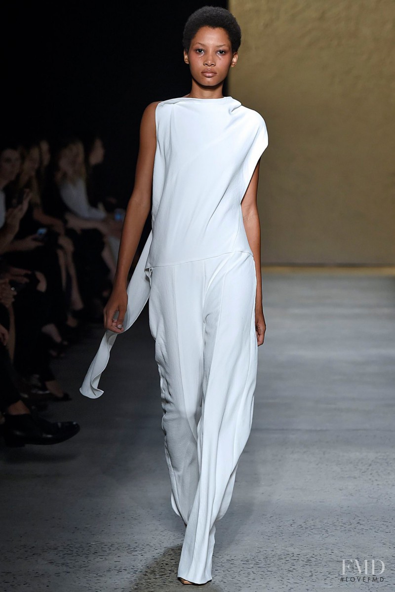 Lineisy Montero featured in  the Narciso Rodriguez fashion show for Spring/Summer 2016