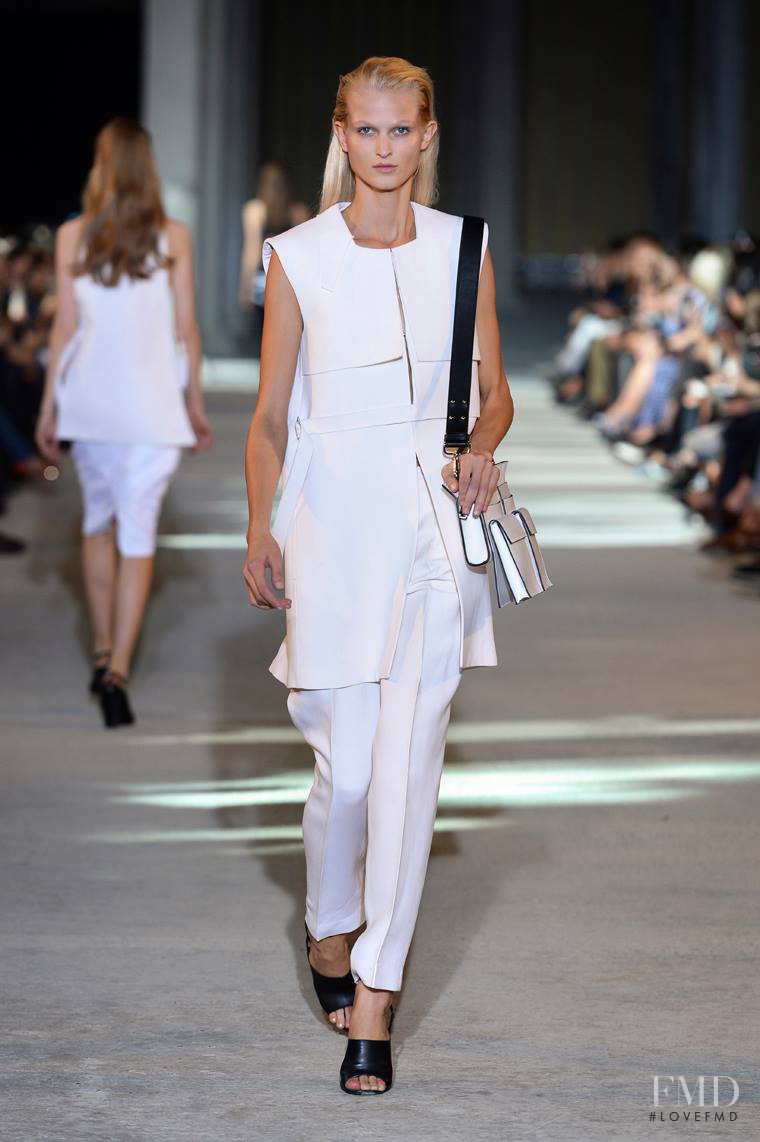Charlotte Hoyer featured in  the Costume National fashion show for Spring/Summer 2014