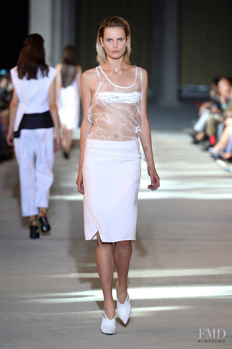 Anmari Botha featured in  the Costume National fashion show for Spring/Summer 2014
