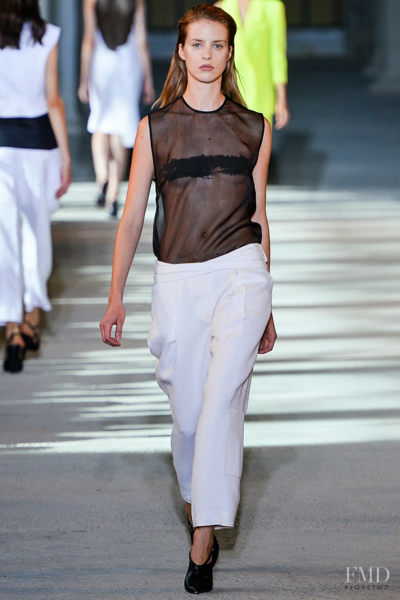 Julia Frauche featured in  the Costume National fashion show for Spring/Summer 2014
