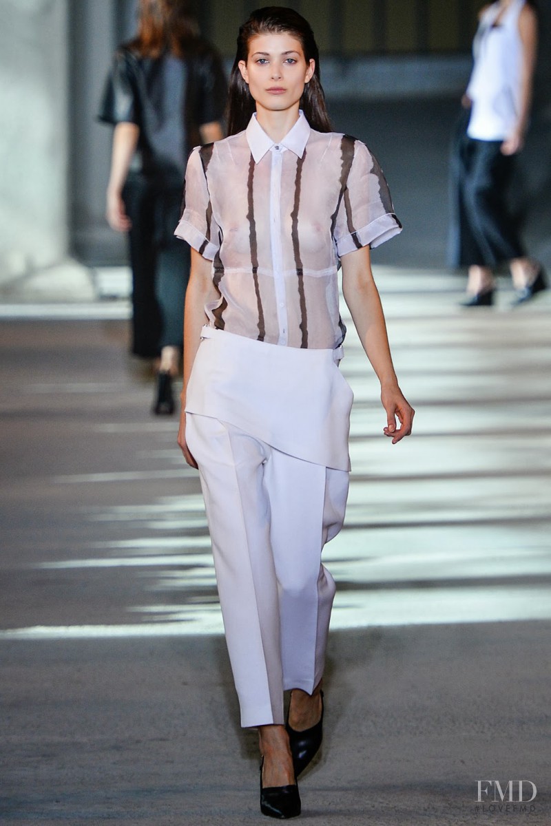 Larissa Hofmann featured in  the Costume National fashion show for Spring/Summer 2014