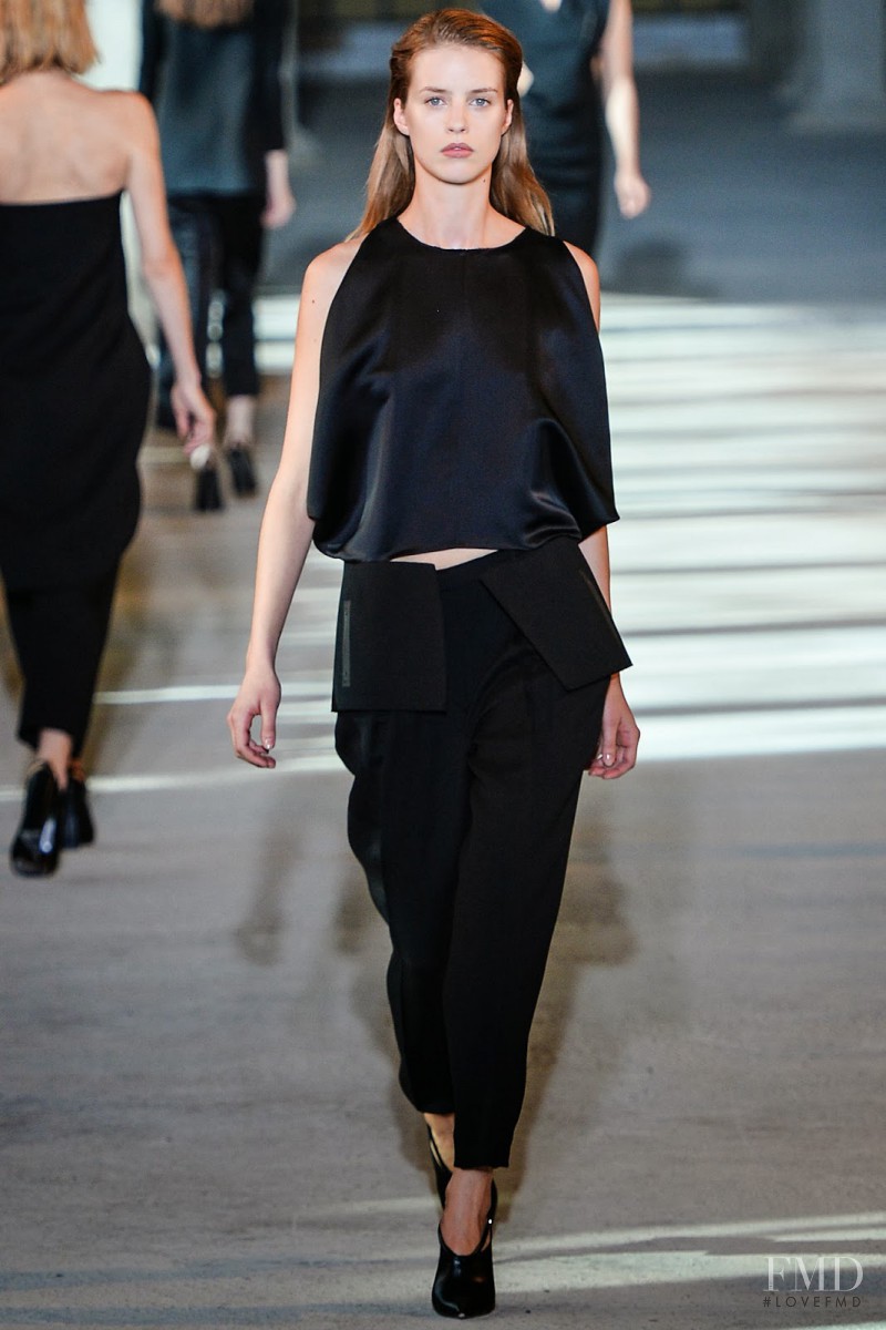 Julia Frauche featured in  the Costume National fashion show for Spring/Summer 2014