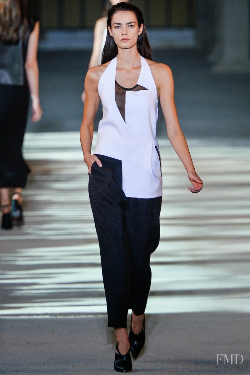 Patrycja Gardygajlo featured in  the Costume National fashion show for Spring/Summer 2014