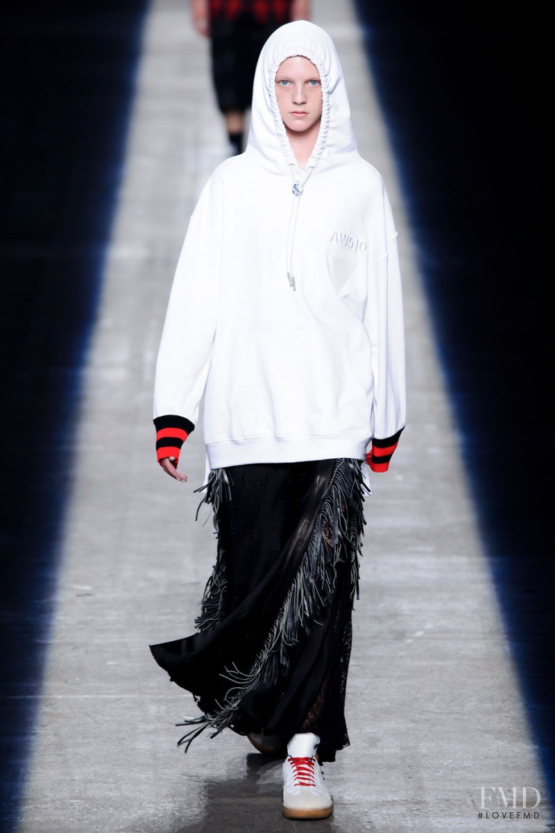 Emilie Evander featured in  the Alexander Wang fashion show for Spring/Summer 2016