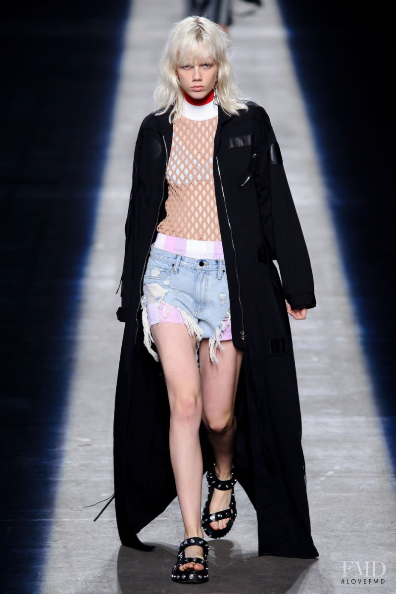 Marjan Jonkman featured in  the Alexander Wang fashion show for Spring/Summer 2016