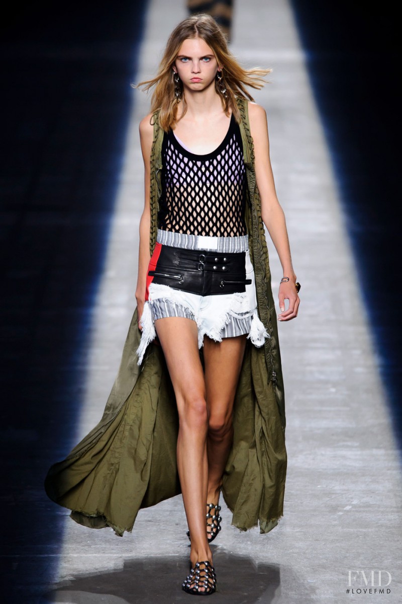 Molly Bair featured in  the Alexander Wang fashion show for Spring/Summer 2016