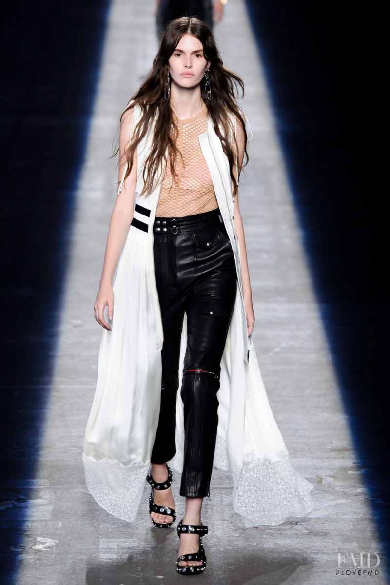 Vanessa Moody featured in  the Alexander Wang fashion show for Spring/Summer 2016
