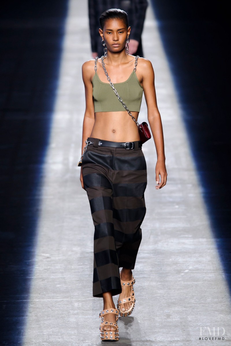 Ysaunny Brito featured in  the Alexander Wang fashion show for Spring/Summer 2016