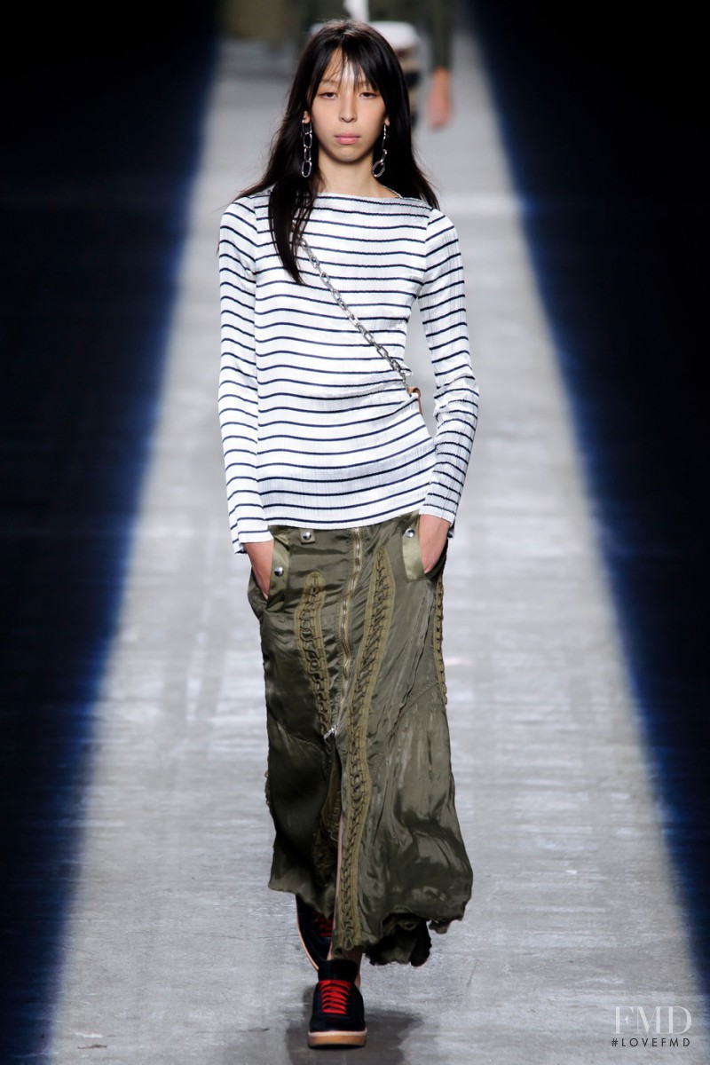 Issa Lish featured in  the Alexander Wang fashion show for Spring/Summer 2016