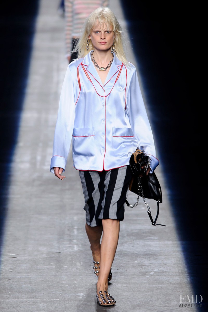 Hanne Gaby Odiele featured in  the Alexander Wang fashion show for Spring/Summer 2016