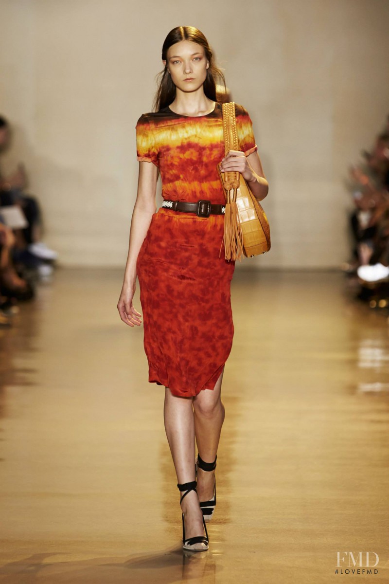 Yumi Lambert featured in  the Altuzarra fashion show for Spring/Summer 2016