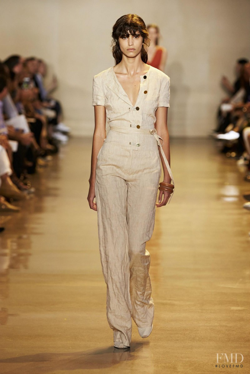 Mica Arganaraz featured in  the Altuzarra fashion show for Spring/Summer 2016