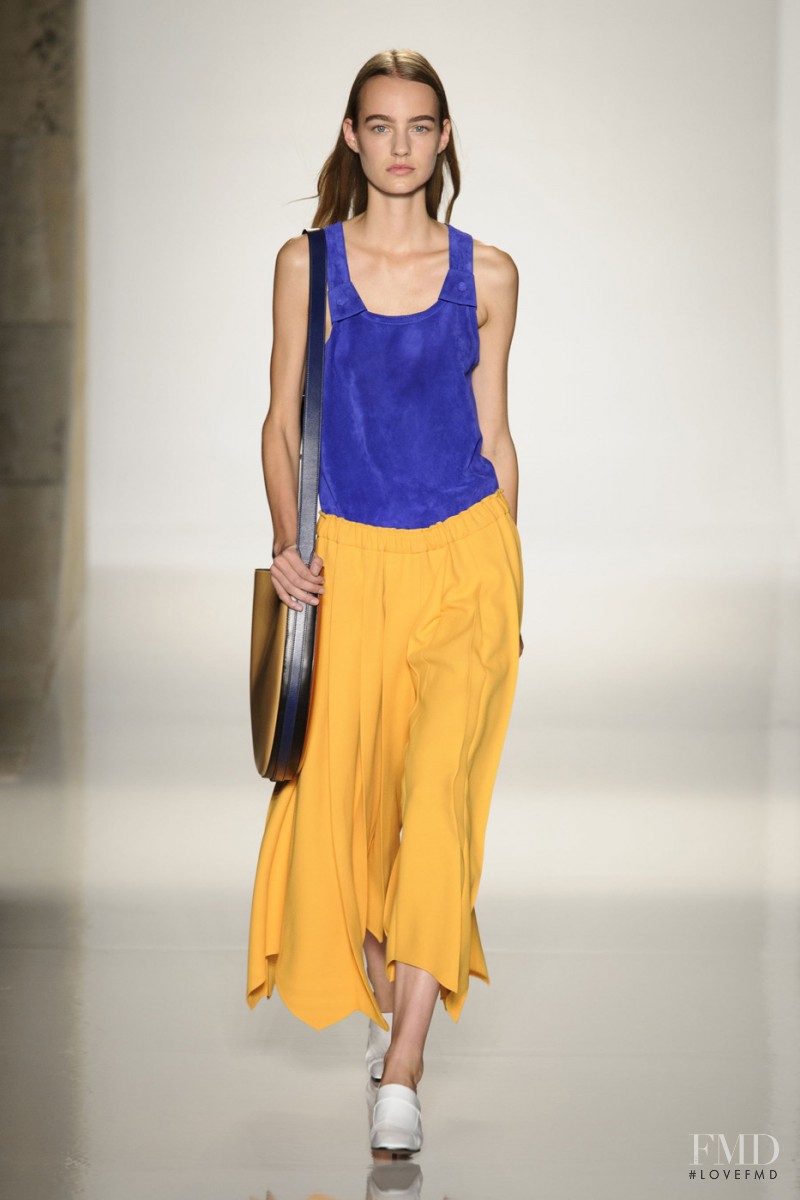 Maartje Verhoef featured in  the Victoria Beckham fashion show for Spring/Summer 2016
