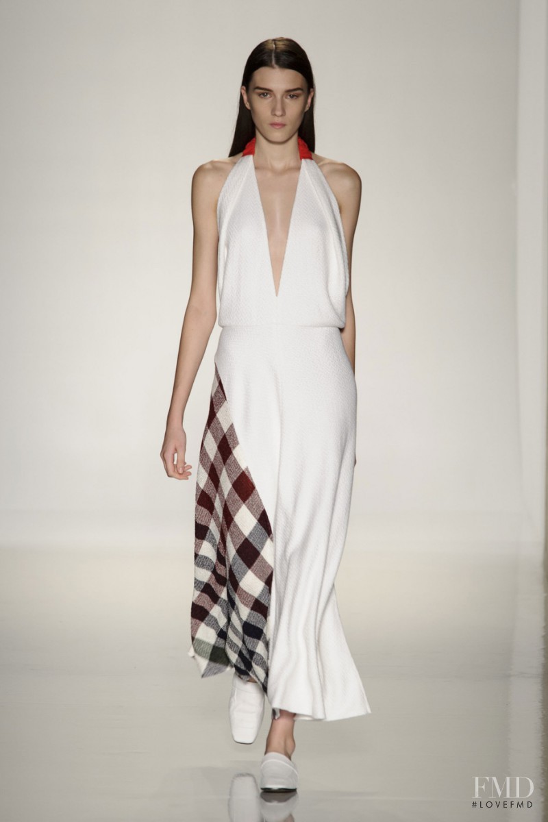 Irina Djuranovic featured in  the Victoria Beckham fashion show for Spring/Summer 2016