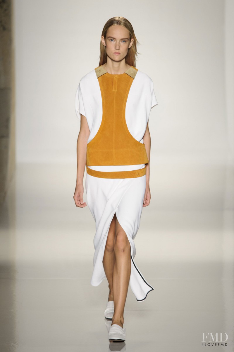 Harleth Kuusik featured in  the Victoria Beckham fashion show for Spring/Summer 2016