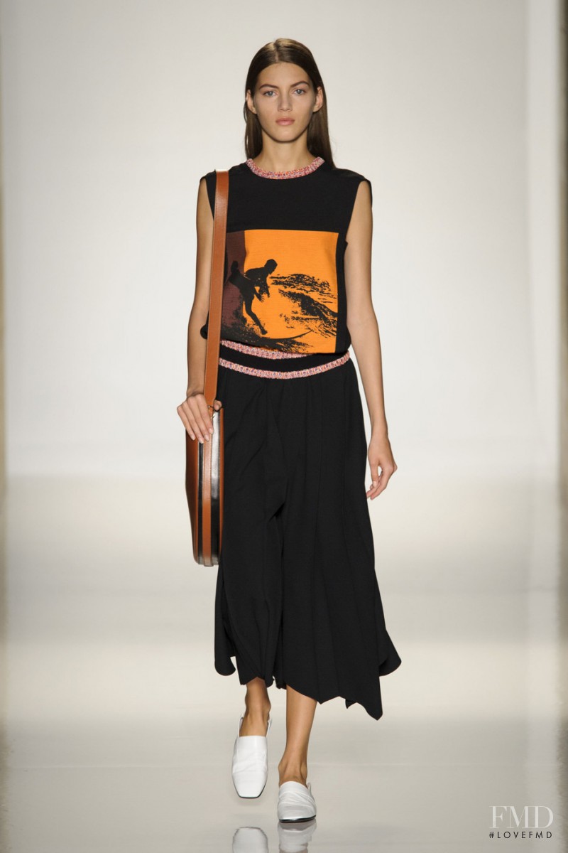 Valery Kaufman featured in  the Victoria Beckham fashion show for Spring/Summer 2016