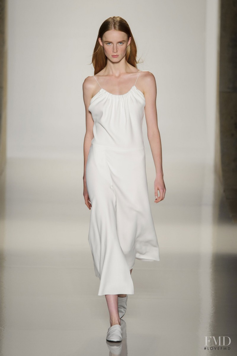 Rianne Van Rompaey featured in  the Victoria Beckham fashion show for Spring/Summer 2016