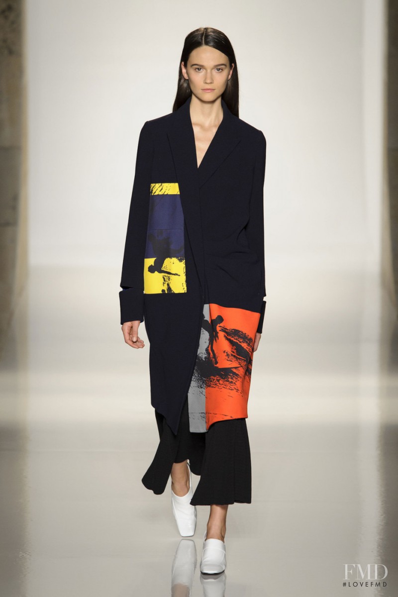 Rachel Finninger featured in  the Victoria Beckham fashion show for Spring/Summer 2016