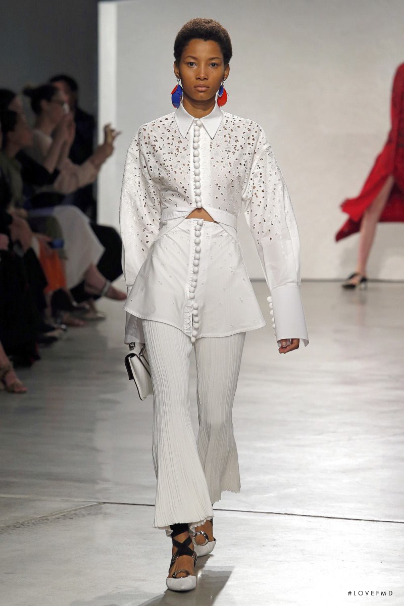 Lineisy Montero featured in  the Proenza Schouler fashion show for Spring/Summer 2016