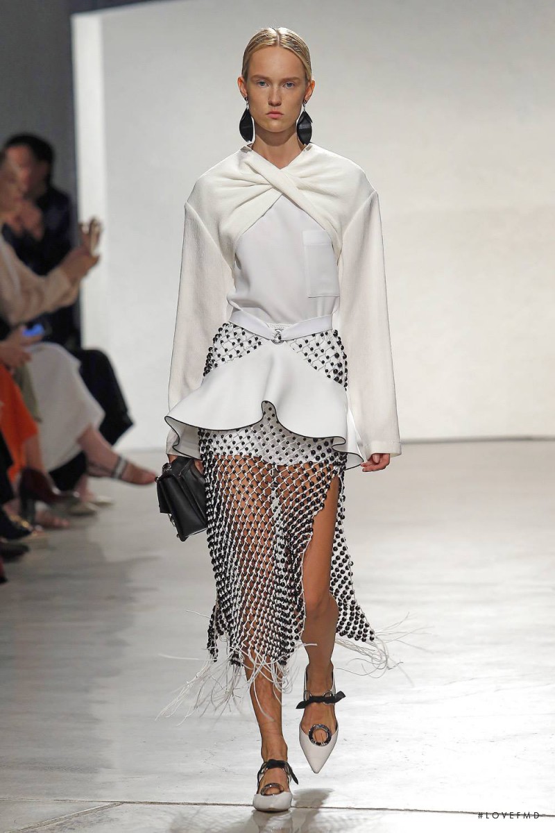 Harleth Kuusik featured in  the Proenza Schouler fashion show for Spring/Summer 2016