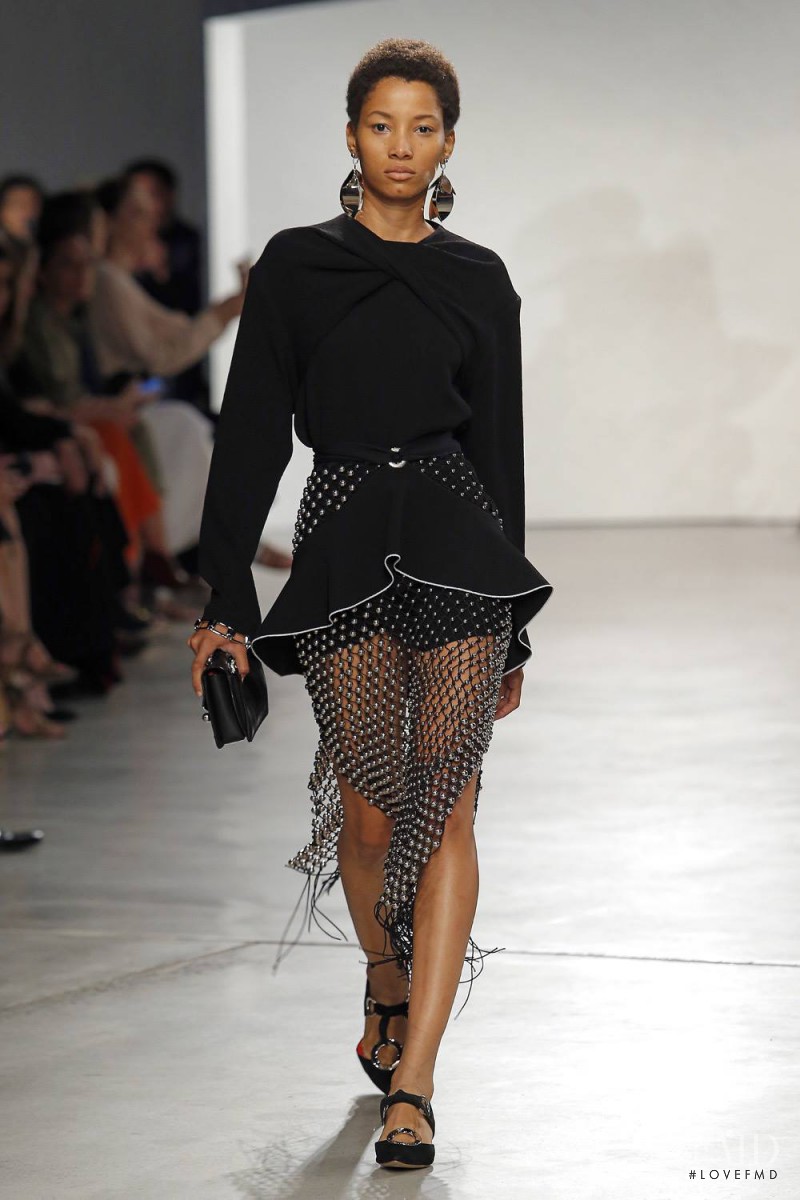 Lineisy Montero featured in  the Proenza Schouler fashion show for Spring/Summer 2016