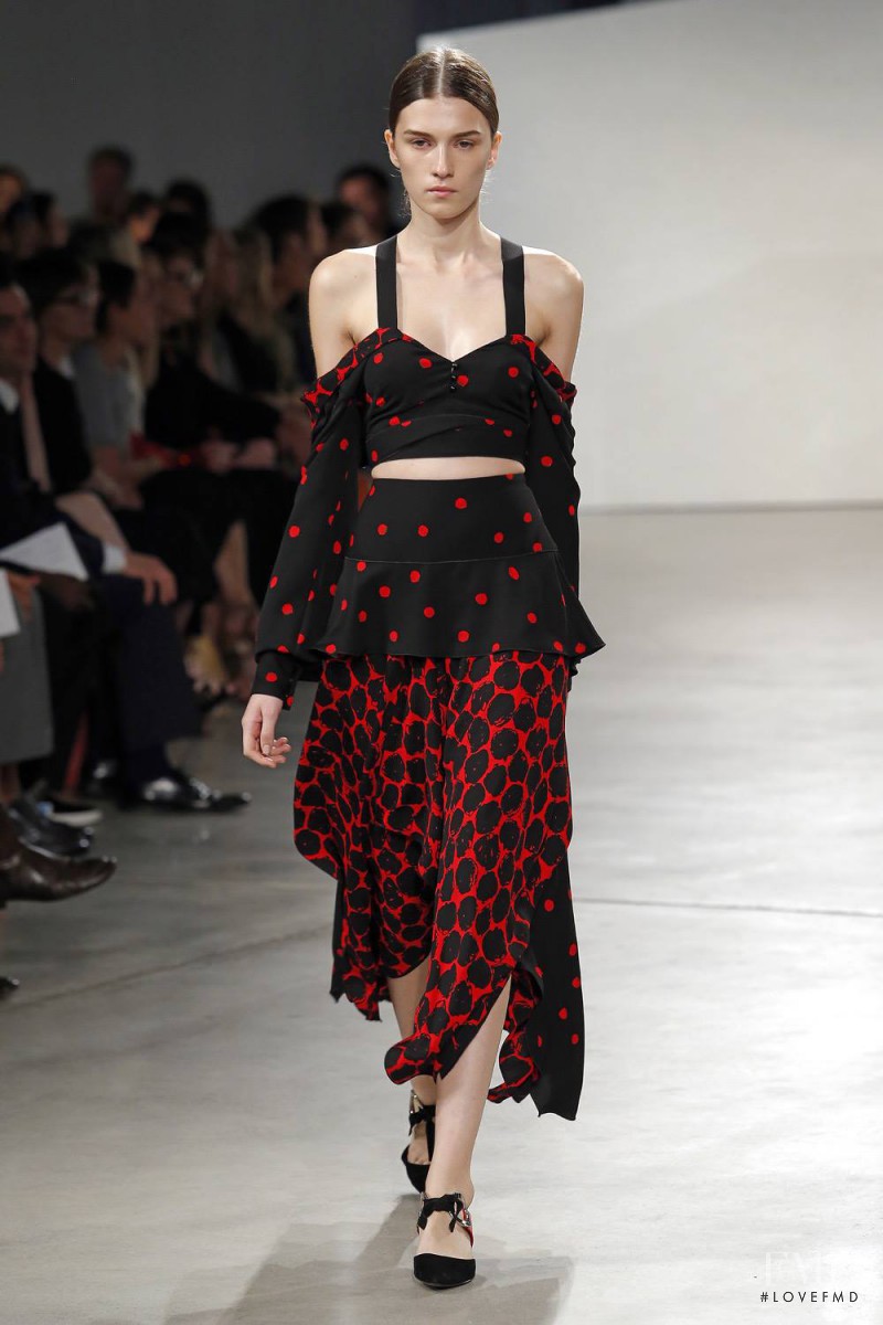 Irina Djuranovic featured in  the Proenza Schouler fashion show for Spring/Summer 2016