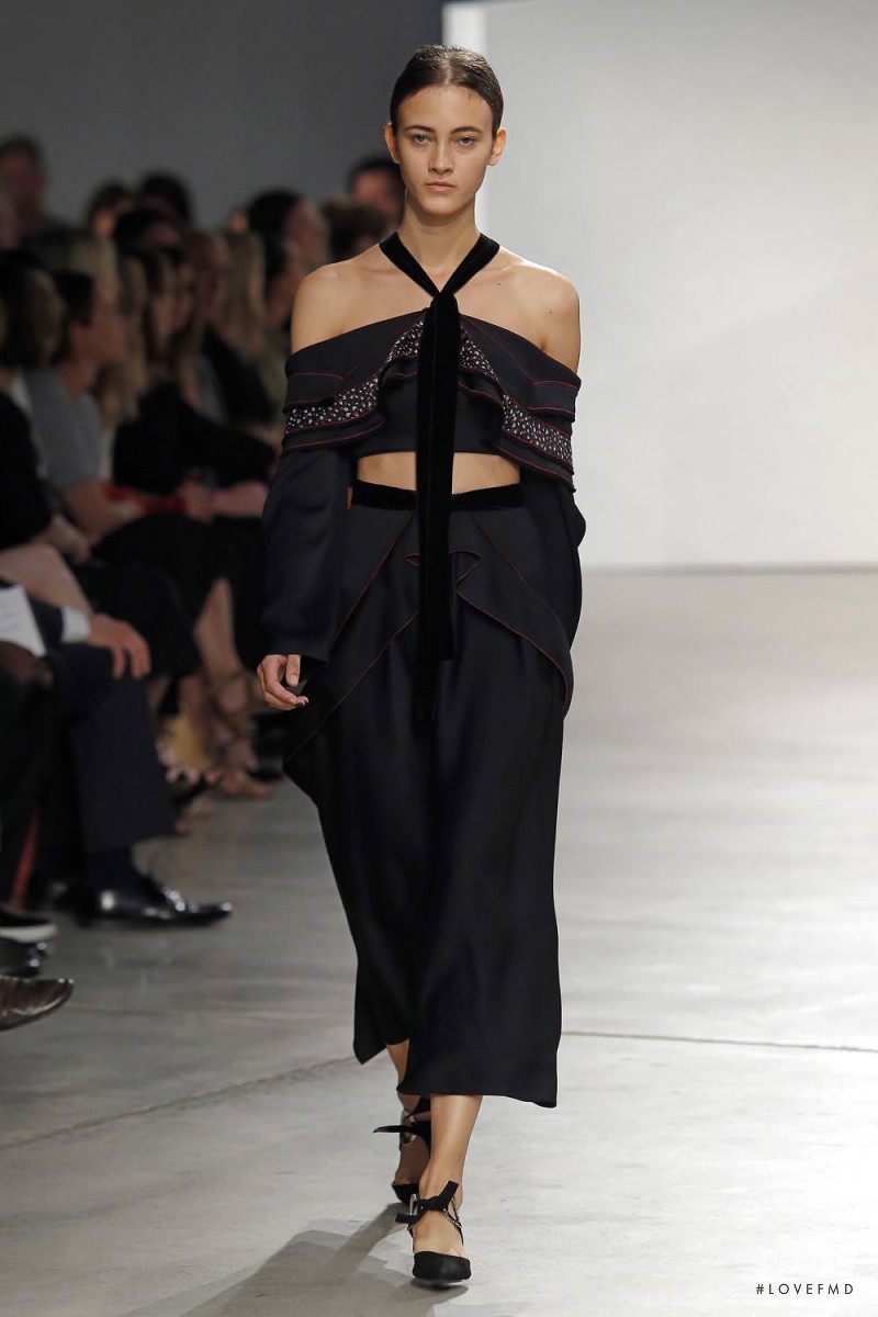 Greta Varlese featured in  the Proenza Schouler fashion show for Spring/Summer 2016