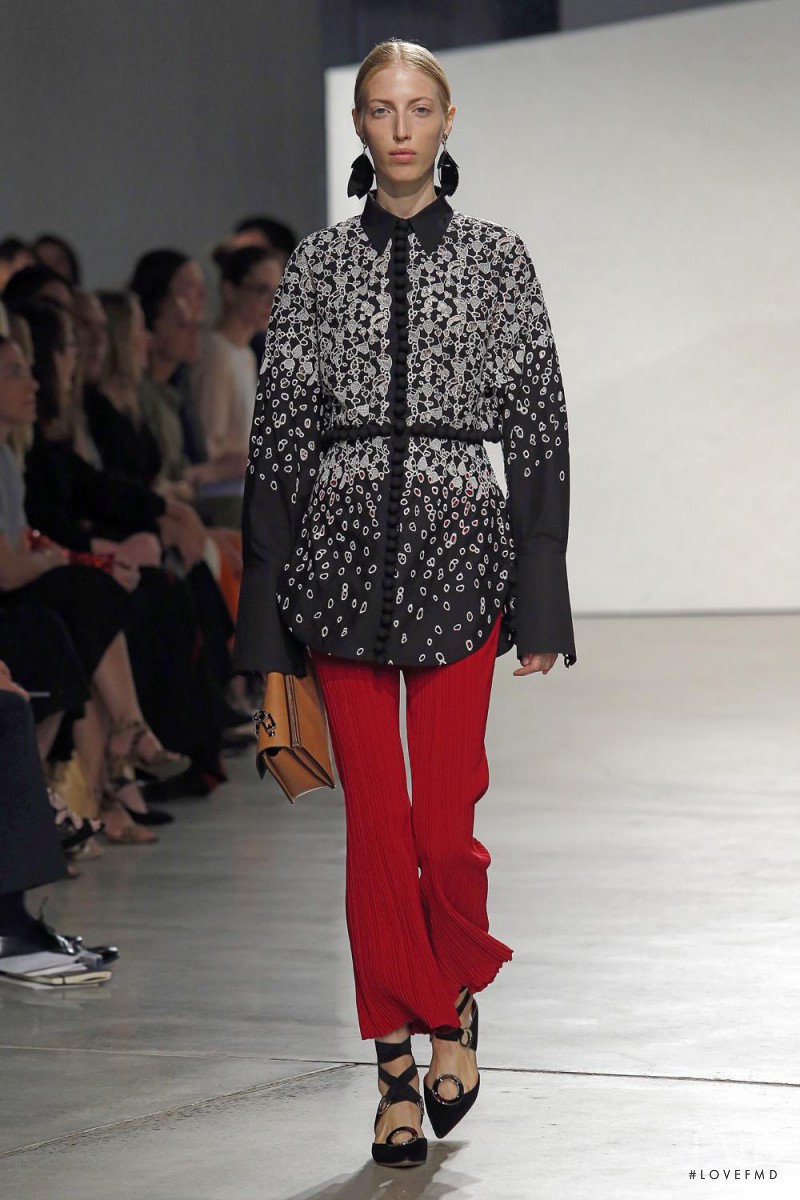 Chiara Mazzoleni featured in  the Proenza Schouler fashion show for Spring/Summer 2016