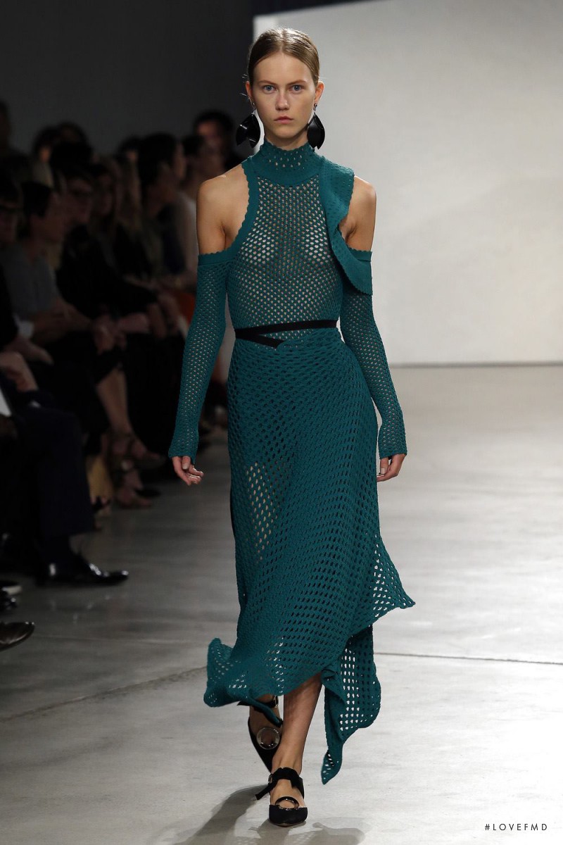 Julie Hoomans featured in  the Proenza Schouler fashion show for Spring/Summer 2016