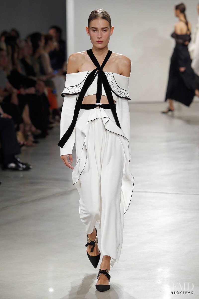 Vera Van Erp featured in  the Proenza Schouler fashion show for Spring/Summer 2016