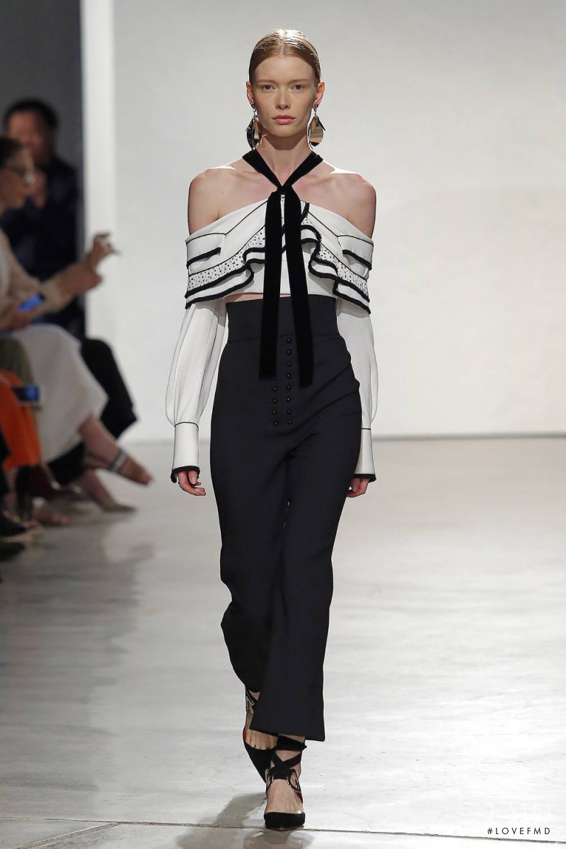Julia Hafstrom featured in  the Proenza Schouler fashion show for Spring/Summer 2016