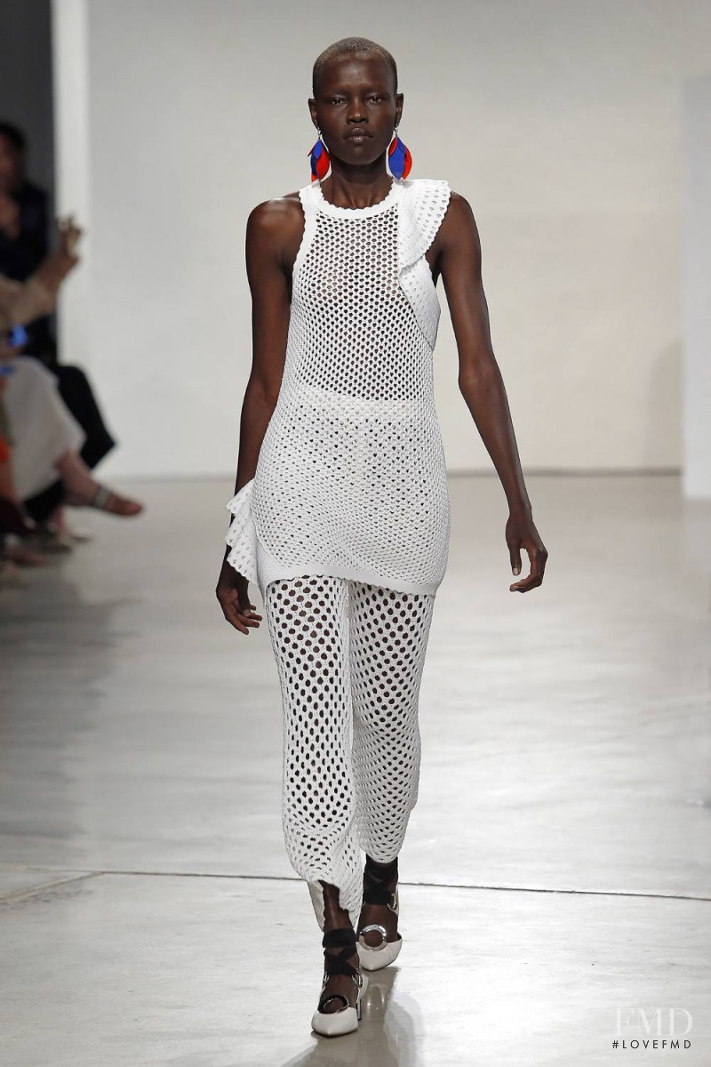 Grace Bol featured in  the Proenza Schouler fashion show for Spring/Summer 2016