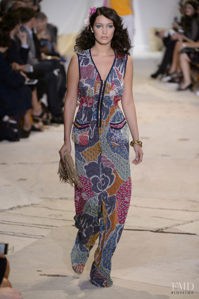 Bella Hadid featured in  the Diane Von Furstenberg fashion show for Spring/Summer 2016