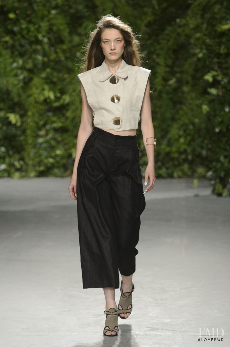 Yumi Lambert featured in  the Opening Ceremony fashion show for Spring/Summer 2016