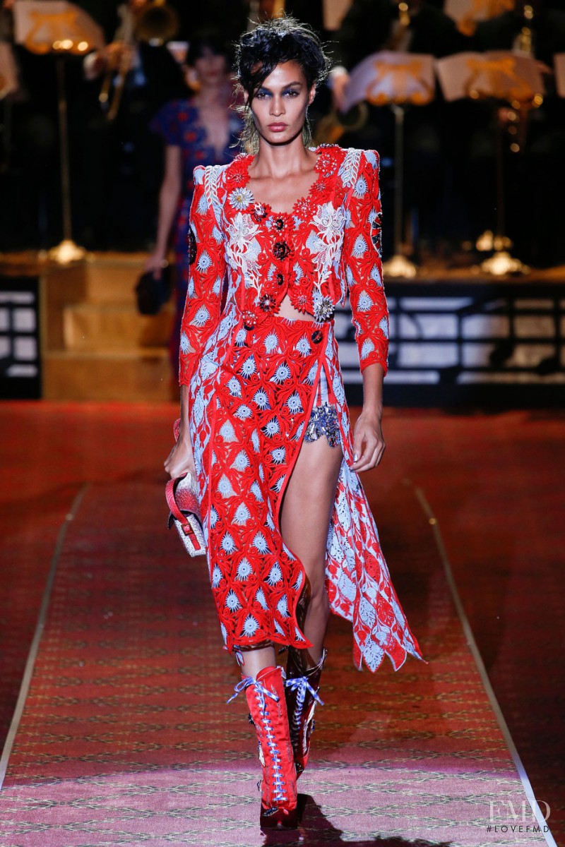 Joan Smalls featured in  the Marc Jacobs fashion show for Spring/Summer 2016