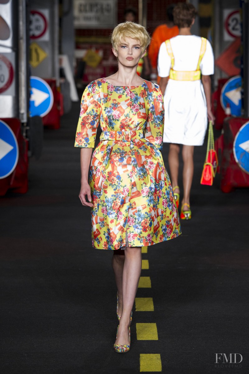 Aneta Pajak featured in  the Moschino fashion show for Spring/Summer 2016