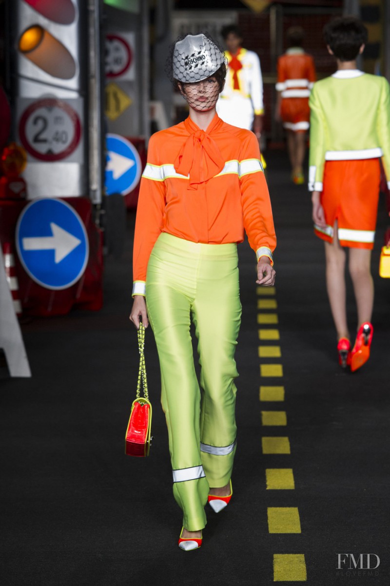 Vanessa Moody featured in  the Moschino fashion show for Spring/Summer 2016
