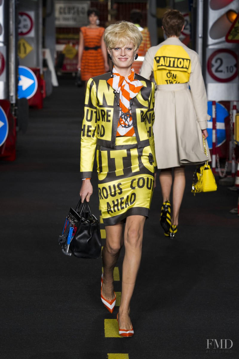 Hanne Gaby Odiele featured in  the Moschino fashion show for Spring/Summer 2016