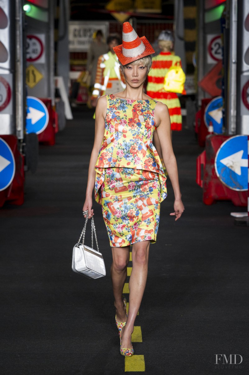 Soo Joo Park featured in  the Moschino fashion show for Spring/Summer 2016