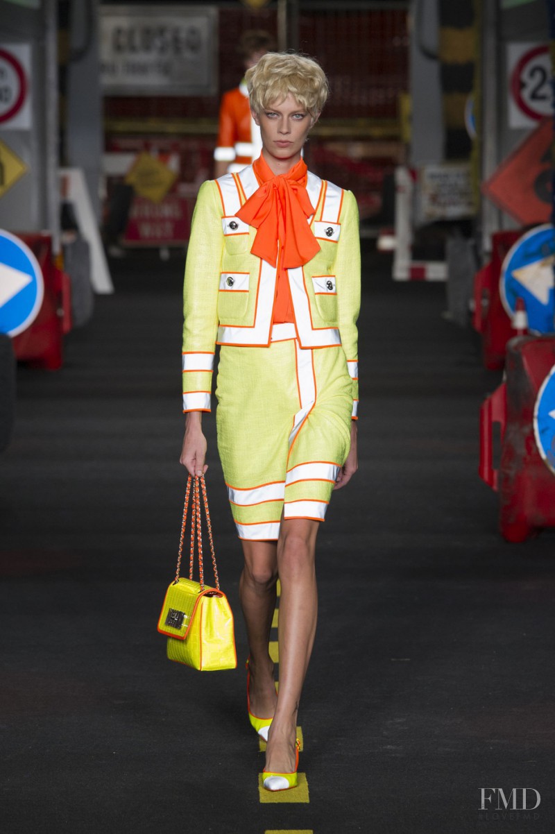 Lexi Boling featured in  the Moschino fashion show for Spring/Summer 2016