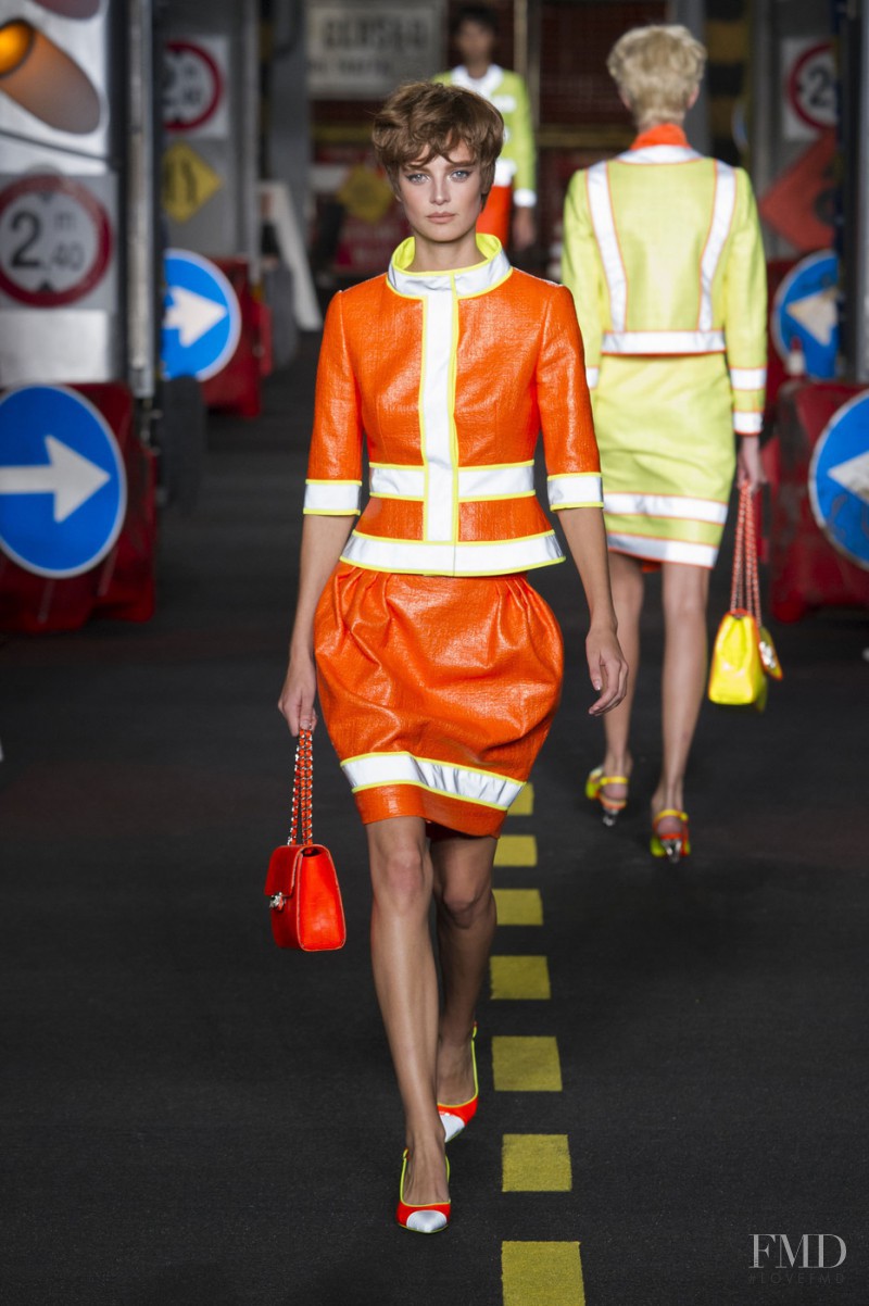 Ine Neefs featured in  the Moschino fashion show for Spring/Summer 2016