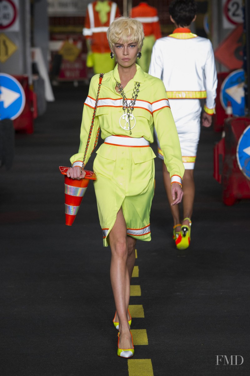 Stella Maxwell featured in  the Moschino fashion show for Spring/Summer 2016