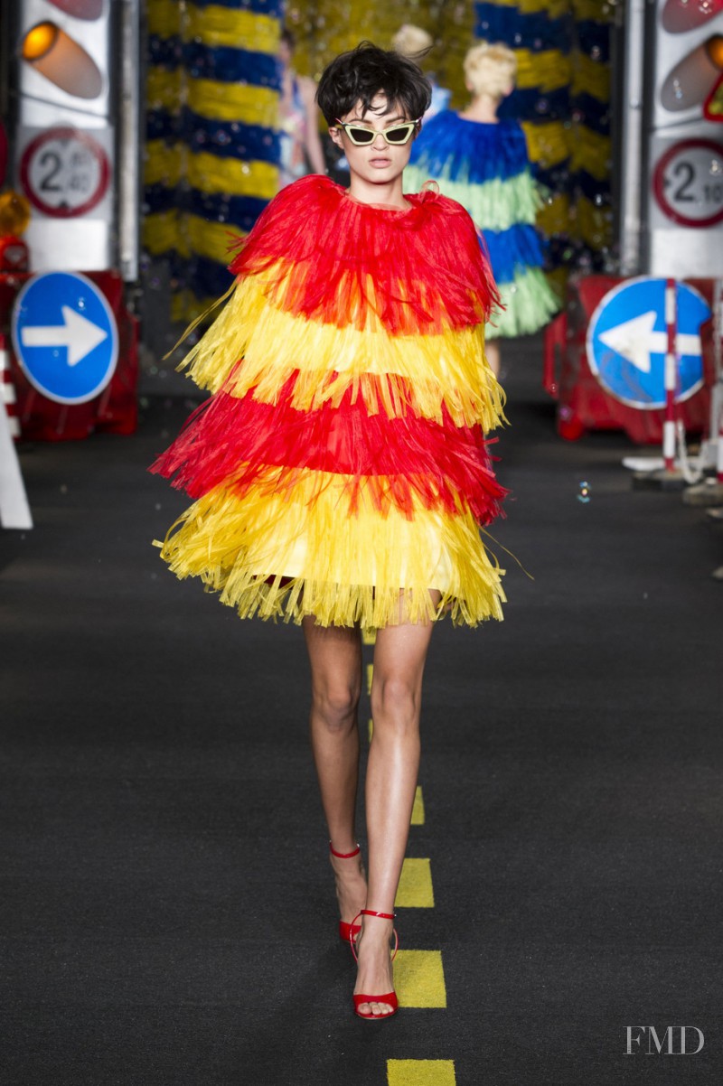 Isabella Emmack featured in  the Moschino fashion show for Spring/Summer 2016